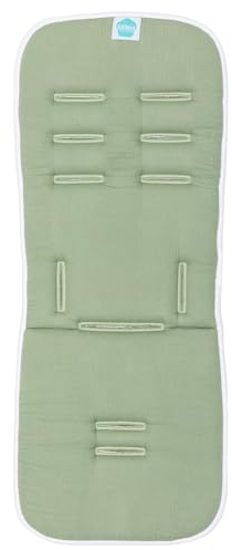 Fillikid Wendeauflage Muslin 30x73 cm Exklusiv | Baby Sitzeinlage 100% Baumwolle waschbar | Universal Sitzauflage für Buggy Kinderwagen Sportwagen | Schonauflage Atmungsaktiv