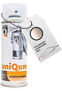 uniQum Autolack Spraydose fürs Auto für VOLKSWAGEN CHAMPAGNER 9975 Autolack Reparatur 400 ml