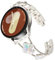 KADES Kompatibel für Samsung Galaxy Watch Armband - 20mm Damen Bling für 7/6/5/4 40mm 44mm, Edelstahl für FE(2024)/Active 2, Sternenlicht/Schillernd