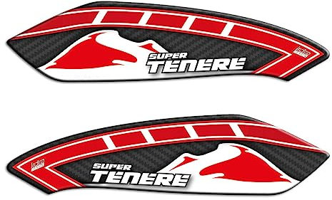 IRIDEA DESIGN Adesivi 3D paramani rosso 3D resinato compatibile con YAMAHA XT ZE SUPER TENERE 1200 2010-2022