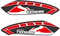 IRIDEA DESIGN Adesivi 3D paramani rosso 3D resinato compatibile con YAMAHA XT ZE SUPER TENERE 1200 2010-2022