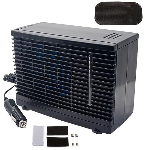Aire acondicionado de coche de 12 V, ventilador de aire portátil, aire acondicionado de hielo de agua con tanque de agua fría para el hogar, dormitorio, oficina y automóvil