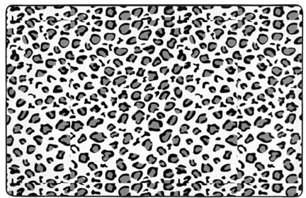 JCAKES Schwarzer und weißer Leoparden-Teppich, 152,4 x 99,1 cm, für Wohnzimmer, Outdoor, Teppich, für Schlafzimmer, großer Teppich, Küchenteppich, rutschfeste Teppichunterlage, kleiner Teppich, große