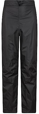 Mountain Warehouse Spray Short Waterproof Trousers - Taped Seams Rain Pants, Ripstop, Half Leg Zip - for Spring Summer, Travel & Outdoors Black (Short Length) 3XL
