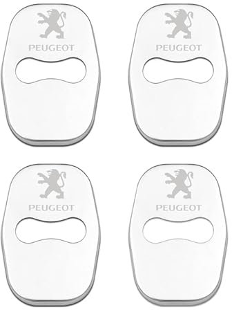 Couvercle de serrure de porte de voiture, Pour Peugeot 408 308 4008 5008, acier inoxydable, cache-protection, serrures de porte, accessoires de voiture, argent