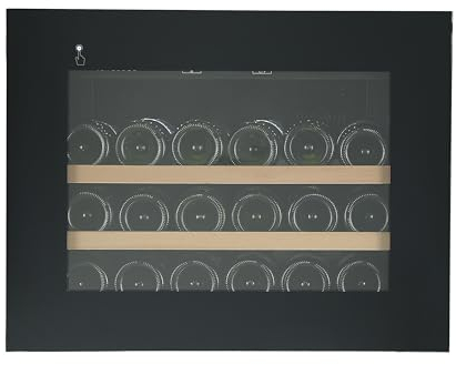 Wolkenstein EWTS64-28ED Einbau-Weintemperierschrank | Für 28 Flaschen | 2 Holzböden | Touch to open | Einbaubreite 60 cm | LED Display | 62 Liter