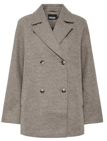PIECES Pcmarbel Coat Noos Abrigo Corto, Morel, XL para Mujer