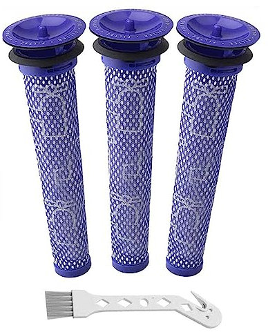 INF Confezione da 3 filtri per aspirapolvere Dyson V6 DC58 / DC59 / DC62, prefiltro di rifornimento lavabile per Dyson, accessori per aspirapolvere