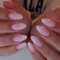 Pink Gradient False Nails with Glue Stickers,Medium French Fake Nails,24PCS Almond Full Cover Acrylic and Press on Nails no Glue Stick for Women and Girls Nail Art.