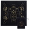 CREATCABIN Altartuch Tarot-Tischtuch Gothic-Kartentasche Quadratische Tischdecke Wahrsagerei Schwarzer Samt Tarot-Kordelzugbeutel-Set Tarotkarten-Geschenk Für Hexereibedarf 49.5-50cm Magische Hand