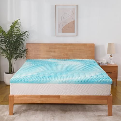 ESSENCE SLEEP Matratzentopper 160x200 cm Bequemer Schaumstoff Matratzenauflage Höhe 6 cm 7-Zonen Ergonomisch Matratzen Topper, Eierschalen-Schnitt, Ohne Bezug, CertiPUR Zertifiziert, 160x200cm