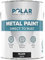 Polar Metal Paint Satin Black, 2.5 Litres - Direct to Rust All-in-One Primer - Undercoat, and Topcoat in One - Rust-Resistant Black Paint for Metal, Steel, Aluminium & Galvanised Iron
