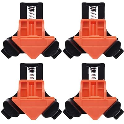 SusggO 4 Sargentos Carpintero. Sargentos para Madera. Sargentos para Esquina. Bricolaje y Herramientas. Abrazadera Angulo Recto Clips Esquina Gatos Carpinteria Abrazadera en Angulo Recto Sargento