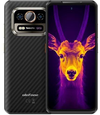 Ulefone Armor 25T Pro 5G Smartphone Incassable, Android 14 Imagerie Thermique 12Go+256Go 6,78 FHD+ 120Hz 50MP+64MP Vision Nocturne 6500mAh 33W 5G Dual SIM/NFC/GPS/OTG/IP69K Téléphone Étanche
