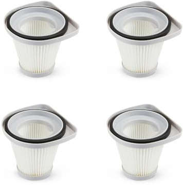 Amazon Basics Washable Replacement Filters for 2-in-1 Corded Stick Vacuum Cleaner ONLY (not for Other Models), 4-Pack, White