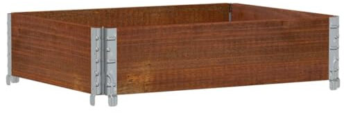 vidaXL Jardinera de Madera Maciza de Pino Marrón 80x60 cm para Exterior, Flores y Tomates - Macetero de Patio