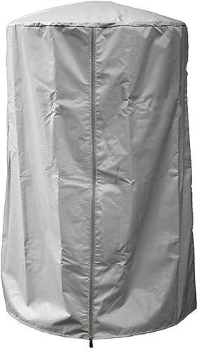 RuanHongYi Funda para calentador de patio, protector redondo para muebles, con cremallera, cubierta impermeable para calentador de jardín (gris)