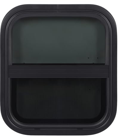 Finestra Impermeabile per 406x356mm / 15,98x14 Pollici Finestra Scorrevole Colorata Resistente Ai Raggi per Rimorchio con Schermo per , Veicoli Cantiere