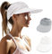 TYXHXTF 2 Pcs Visor Cap Damen, Sonnenhut Breite Krempe, Einstellbar Sommer Hut, Strandhut UV Schutz, für Strand, Camping, Picknicks, Wandern