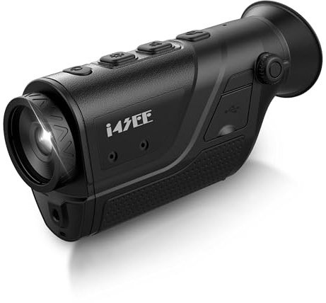 i4SEE M10-256 Wärmebild-Monokular für die Jagd, 10 mm Brennweite, 256 x 192 (50 Hz), Infrarot-Nachtsicht-Teleskop mit langer Akkulaufzeit bis zu 12 Stunden, Thermofernrohr für Nachtsicht im Freien