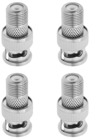 Create idea 4 Pezzi BNC Spina Maschio A Presa Femmina Tipo F Adattatore 9x13x26mm Maschio A Femmina Connettore Antenna Per Fotocamera Scanner Antenna Apparecchiatura Audio