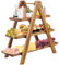 Dessertständer mit Hölzernes 3 Etagen, Cupcake-Ständer Tablett，Passend für Parteien, Picknick，Tragbarer Faltbarer Lebensmittel-Display-Ständer, (Typ H)