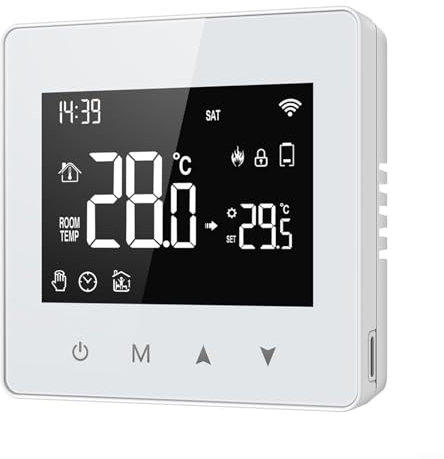 EpheyFIF Smart Thermostat For Tuya, Smart Wifi Thermostat For ZigBee, Touch Screen Thermostat Powered By Battery, Underfloor Heating Temperature Controller