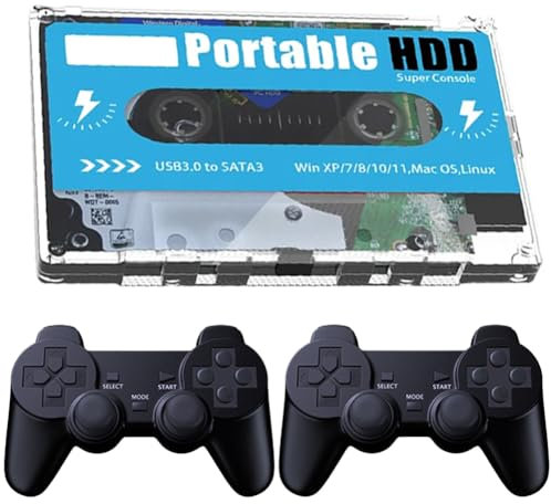 LYEAA 500G HDD Console de Jeu rétro avec 55000 Jeux USB 3.0 pour Disque Dur de Jeu PS3/PS2/SS/DC