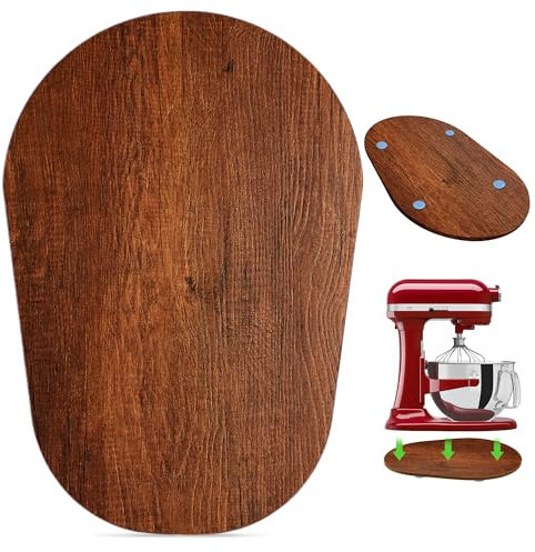 Wooden Mixer Slider Compatible with Kitchen aid Bowl Lift 5-8 Qt Stand Mixer - Kitchen Countertop Storage Mover Sliding Caddy for Kitchen Aid 5-8 Qt Mixer