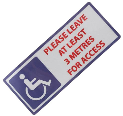 GLEAVI Warning Sticker for Disabled People Maintain Meters Distance Keep Away Sign Safety Industrial Warning Decal Access Signage