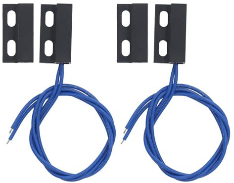 Generic Interruptor de Puerta Magnética, EE. UU. En el Uso de Interruptores Magnéticos Utilizados Se Ajusta a la Puerta de la Ventana 2 Pares AC220V para el de Seguridad del Hogar (BLACK)