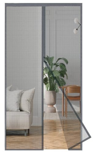 akgao Zanzariera Magnetica Vetroresina, 75x150cm Apertura Media Rinforzato Zanzariere Magnetiche per Porte, Autosigillante Durevole Tenda Zanzariera per Scorrevole Cucina Camera Letto Patio