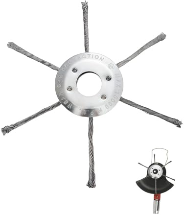 KLINNA Brosse tondeuse à gazon 6 têtes 180 mm Accessoire tondeuse à gazon essence débroussailleuse