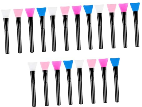 Pennello Portatile per Silicone in Applicatore Maschera 20 Pezzi Viso | Materiali Silicone, Alluminio e Plastica, Asciugatura Rapida, Uso a Casa o Viaggio, Design Compatto