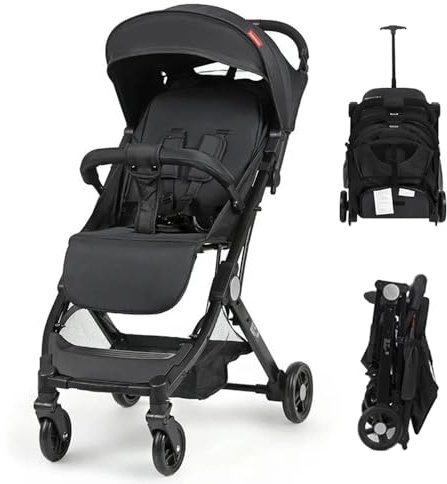 Blendra Baby Stroller FoldableTravel Pram Pushchair with Adjustable Seat | 5-point harness, storage basket, adjustable canopy and 360-degree front wheels for travel and daily use,7.2kg
