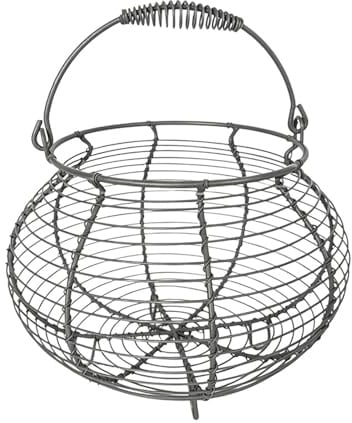 Cestino Per La Raccolta Delle Uova,Organizzatore In Filo Intrecciato Stile Vintage - Portauova Con Manico - Per Frutta Verdura Picnic Fattoria Giardino Raccolto Pasqua