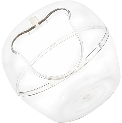 Kronabelle Hamster Sandbad Container, Klar Kunststoff Hamster Toilette, Leicht zu Reinigen Hamster Badehaus für Kleintiere