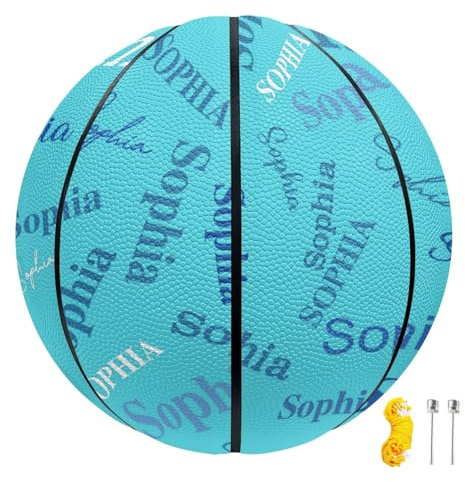 Benutzerdefinierte Basketball, Personalisierte Indoor Outdoor Spiel Ball, Personalisiert mit Namen oder Foto,Geburtstagsgeschenke, Geschenke für Trainerstab, Personalisierbares Sport-Andenken