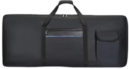 mophrati Borsa imbottita impermeabile per tastiera a 61 tasti con comode maniglie per il trasporto all'aperto, borsa per tastiera a 61 tasti, custodia per pianoforte elettrico,