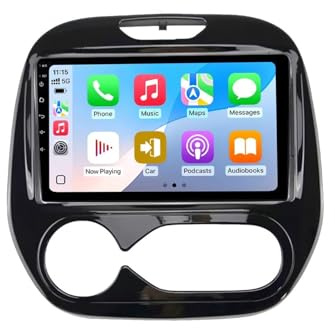 Auto Doppel Din Auto-Navigation für Renault Captur CLIO Samsung QM3 AT 2017-2020 Carplay Bildschirm für Apple/Android Auto/Airplay/Mirror Link, Wireless Touchscreen GPS, 4 Kern 1G+32G