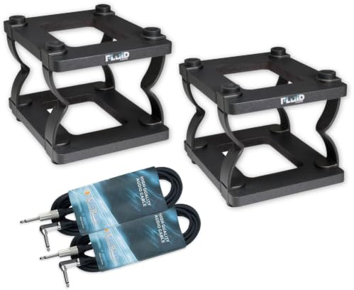 Fluid Audio Boxenstative DS5 1 Paar mit Zwei keepdrum Kabel