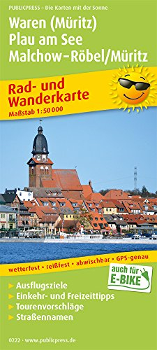 Waren (Müritz) - Plau am See - Malchow - Röbel/Müritz: Rad- und Wanderkarte mit Ausflugszielen, Einkehr- & Freizeittipps, wetterfest, reissfest, ... 1:50000 (Rad- und Wanderkarte: RuWK)