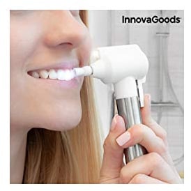 InnovaGoods® Blanqueador et Polisseur Dentaire Pearlsher, Kit de Blanchiment Dentaire avec 5 Embouts, Whitening des Dents, Élimine la Plaque et les Taches, Fonctionne avec des Piles.
