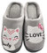 P&L ITALY COLLECTION Zapatilla CASA Mujer de Invierno Antideslizantes Algodón Pantufla Peluche Gris 40/41