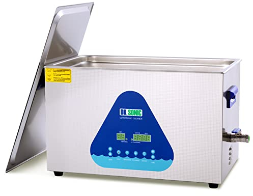 DK SONIC Professional Ultrasonic Cleaner with Heater Basket Digital Timer for Jewelry,Ring,Eyeglasses,Watchband,Coins,Small Metal Parts,Circuit Board etc (22L-S)