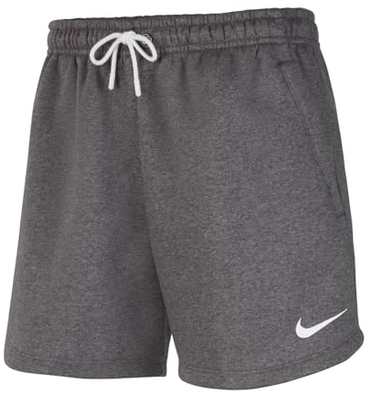 Nike Damen W Nk Flc Park20 Kz Klassische Shorts, Charcoal Heathr/White/White, L EU