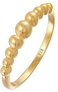 Elli Ring Damen Stapelring Kugel Dots Optik Blogger Trend in 925 Sterling Silber