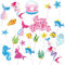 DPKOW 23pcs Meerjungfrau Geburtstag Tortendeko, Meerjungfrau Cupcake Cake Topper für Kinder Mädchen Geburtstag Kuchen Deko Fondant Muffins