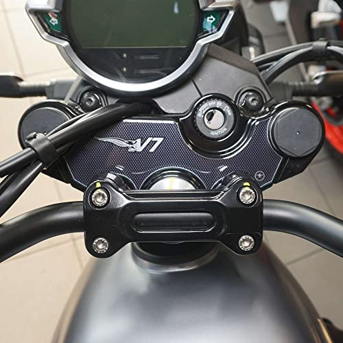 labelbike - Adesivo in Resina 3D Decorazione e Protezione di Moto Piastra Forcella Sterzo compatibile con Moto Guzzi V7 Stone e Special