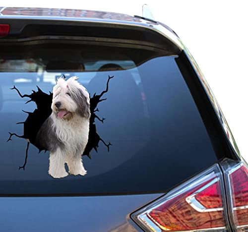 Auto-Aufkleber, Motiv: Old English Sheepdog, lustiger Scherz, Vinyl, für Teenager, klein, für den Außenbereich